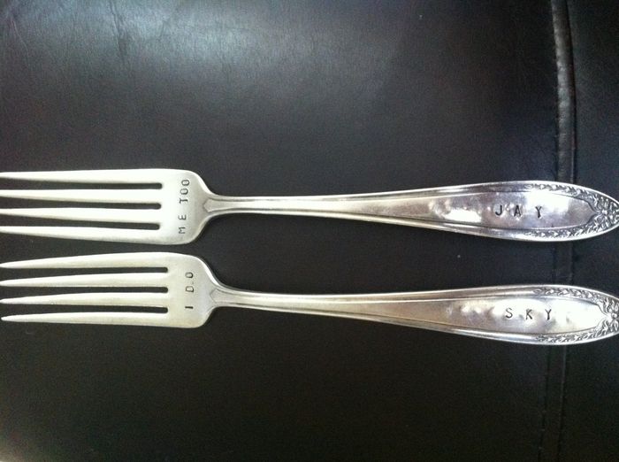 Received my hand stamped forks: Pics
