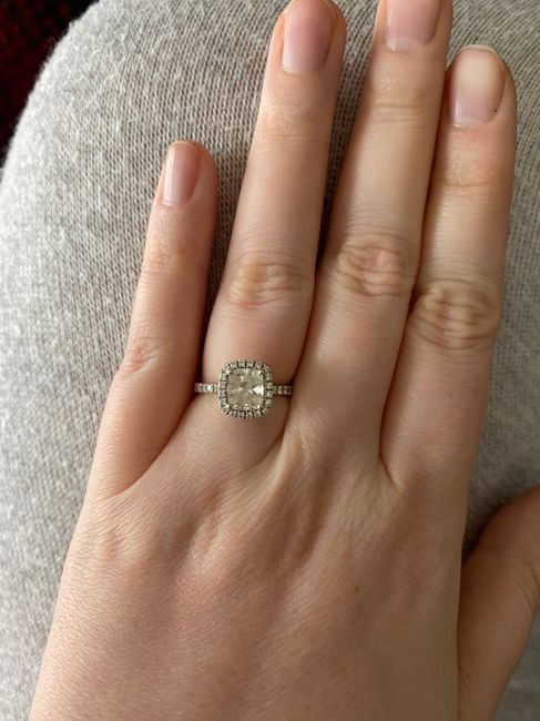 Need wedding band ideas for my pave radiant engagement ring! - 1