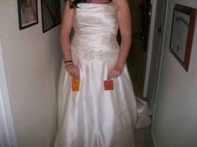 Went to visit my dress last night!! (Pics) Can you ladies help me with hair and accessories?