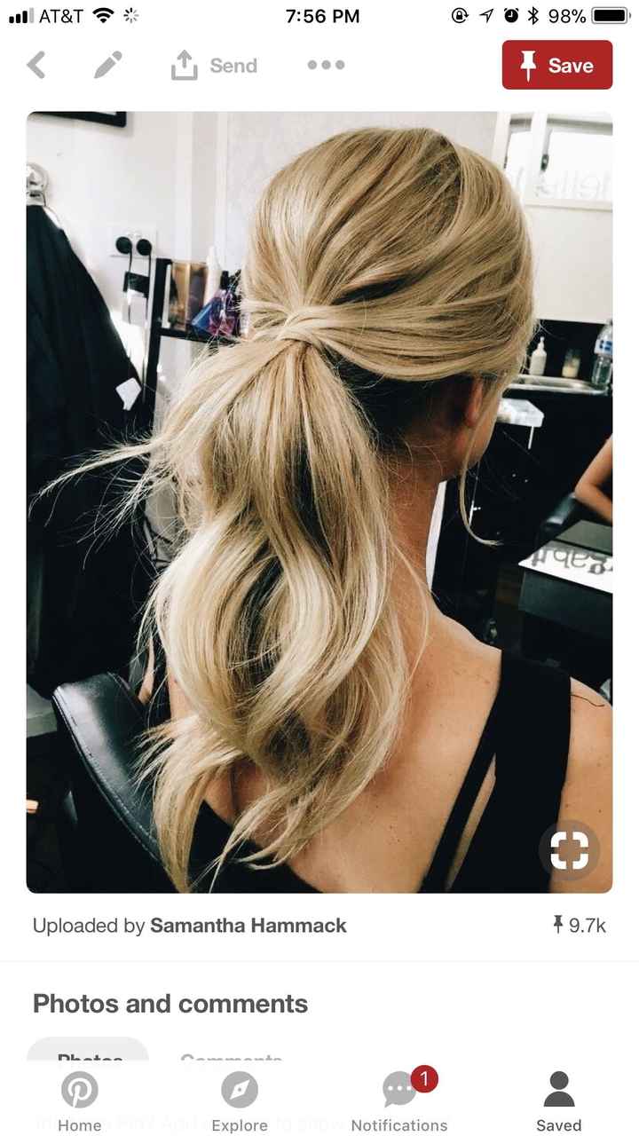 Will a pony tail with veil look ok? - 3