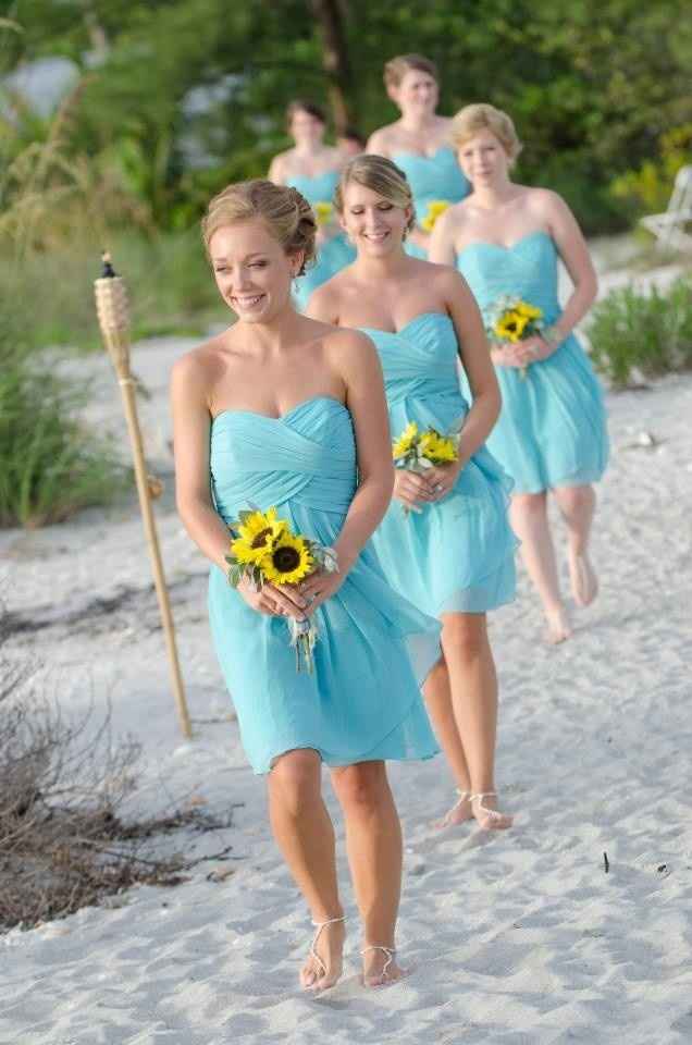 Sparkly Bridesmaid Dresses.....at the beach?
