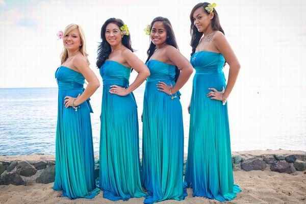 Sparkly Bridesmaid Dresses.....at the beach?