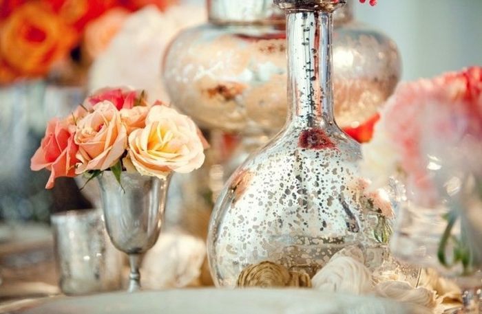 Centerpiece ideas for vintage garden theme.