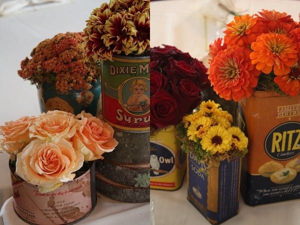 Centerpiece ideas for vintage garden theme.