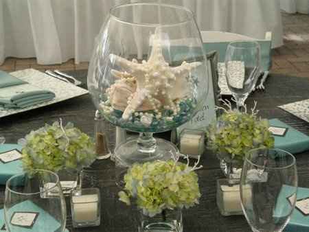 Wedding centerpieces- Beach themed