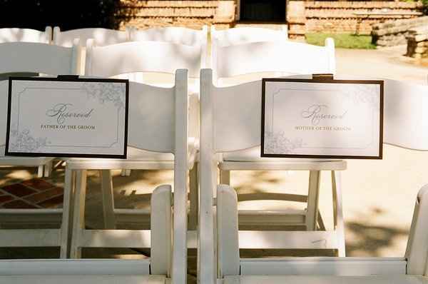 Need ideas to reserve seats for ceremony