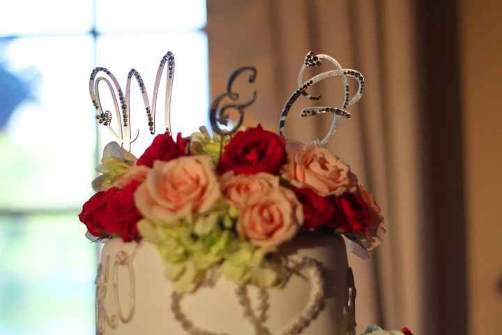 Monogram BLING cake topper
