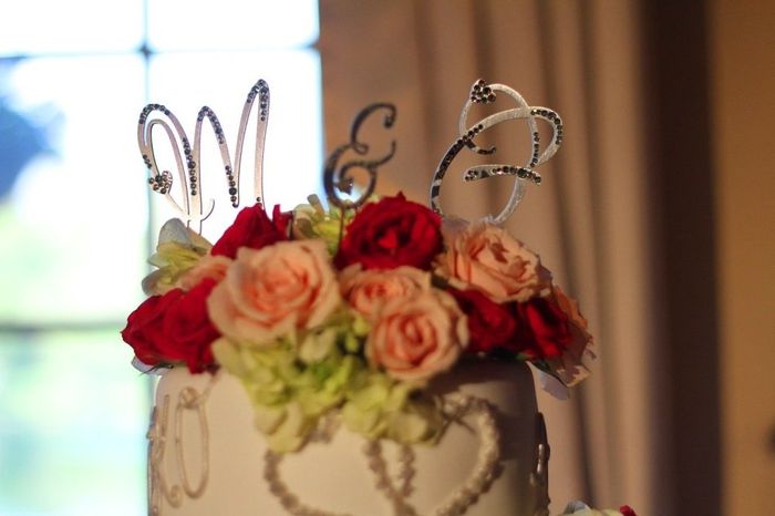 Monogram BLING cake topper