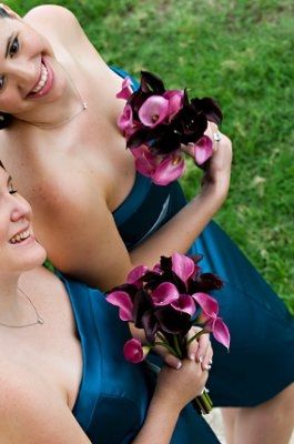 Flower heachahc for Teal and Black wedding....