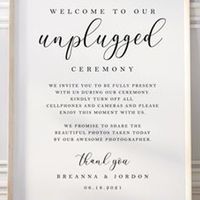 Unplugged Ceremony Sign