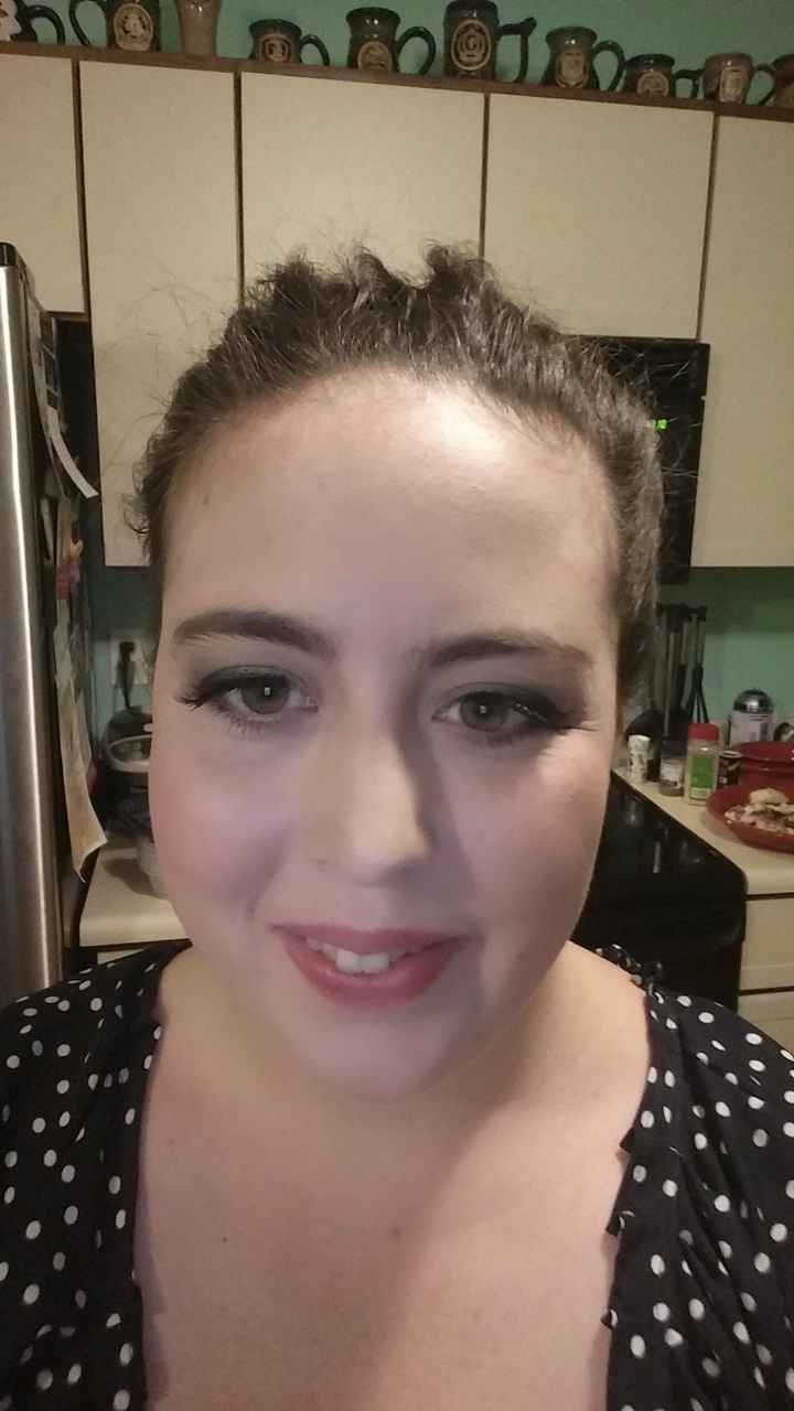 As promised hair/makeup trial pictures