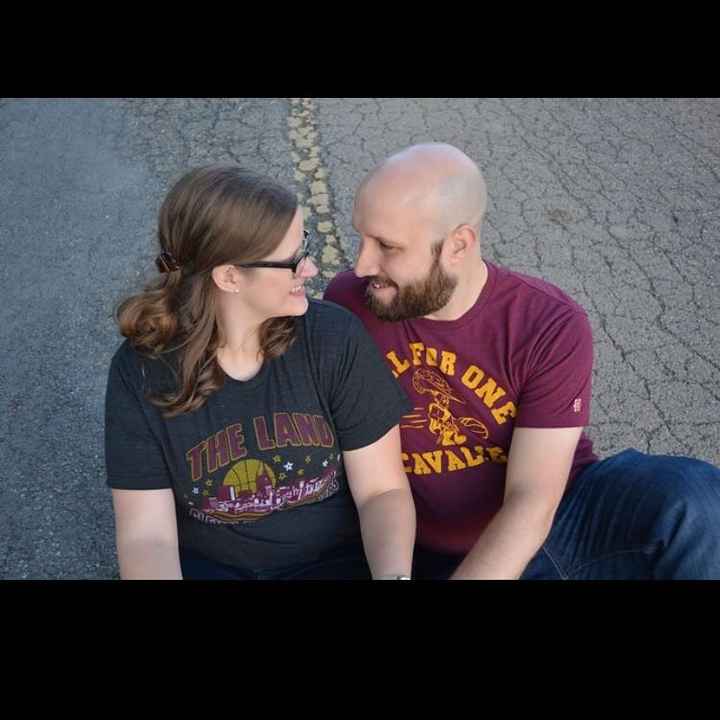 Sports-related engagement/wedding photos