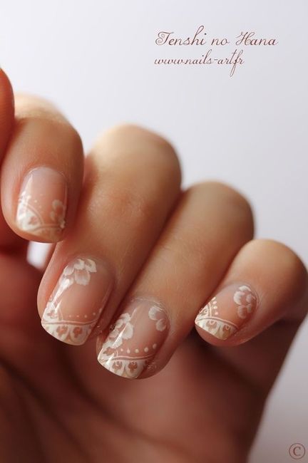 Wedding nails... Did you keep it simple or embellish?
