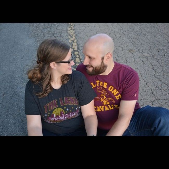 Sports-related engagement/wedding photos