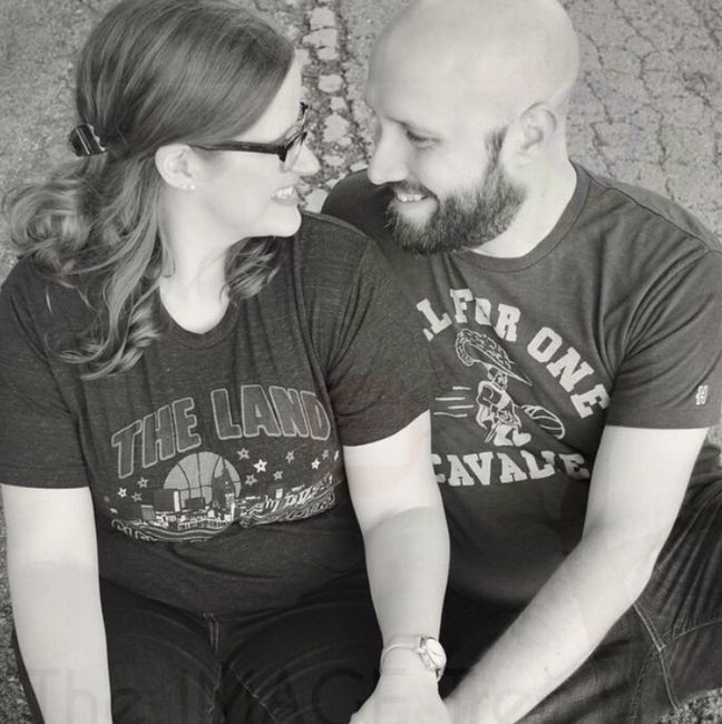 Show me non-conventional engagement pics attire