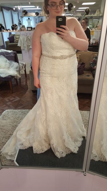 Please show me pictures of your a-line/off-shoulder wedding dresses. I'm a pear shape and struggling