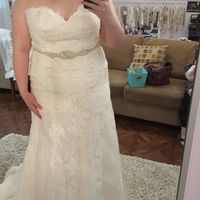 Please show me pictures of your a-line/off-shoulder wedding dresses. I'm a pear shape and struggling