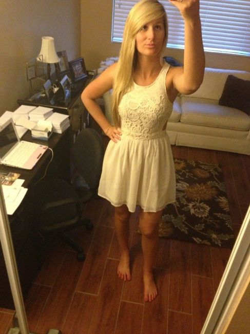 Bridal Shower Dress /  Rehearsal Dinner Dress - little white dress