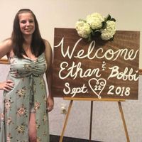 with the welcome sign