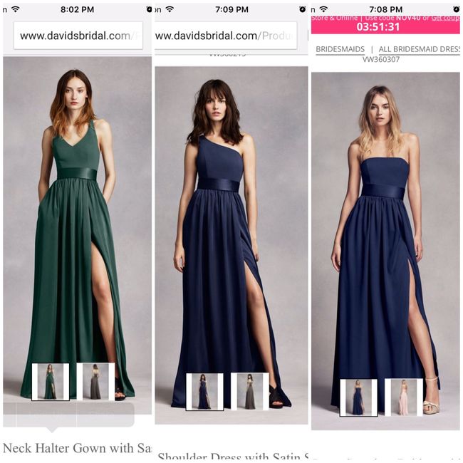 Bridesmaid dresses