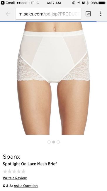 Wedding dress undergarments.