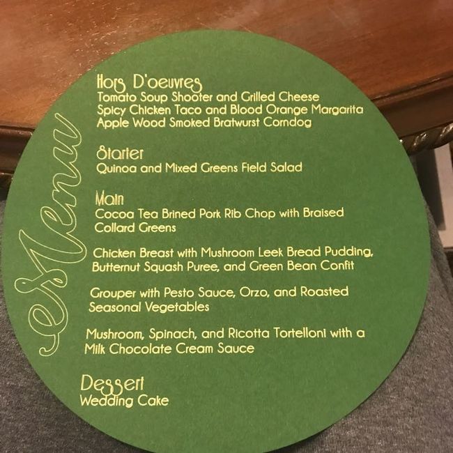 What are you serving for dinner at your wedding?