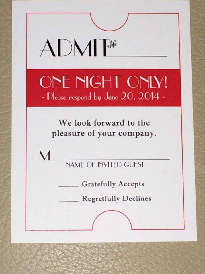 Please show me your RSVP cards!