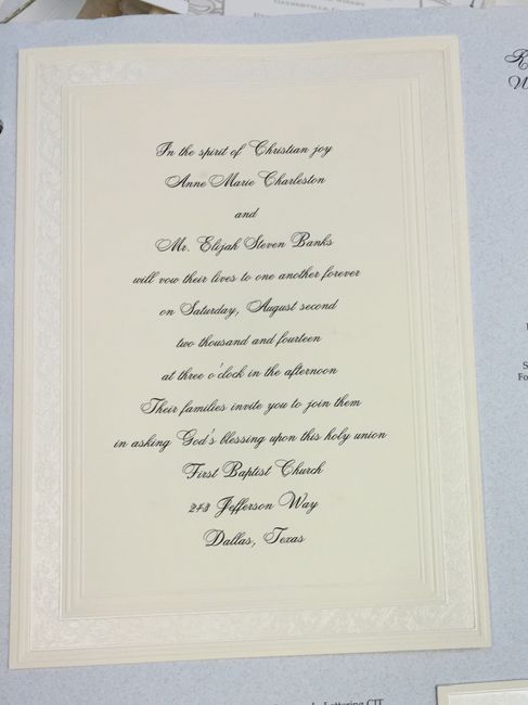 Wedding Invitations!