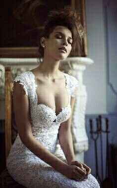 Wedding dresses and cleavage