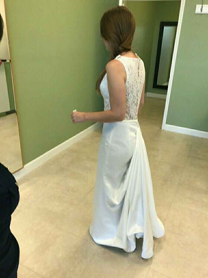 Is my dress too plain? And does this bustle look weird.l?