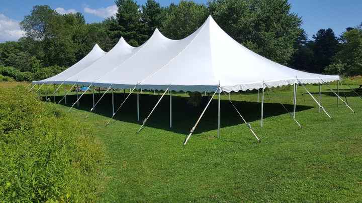 Tented rececption area; was conveniently still set up from the weekend before