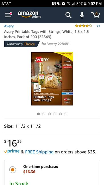 Tags for Wedding Favors - 1