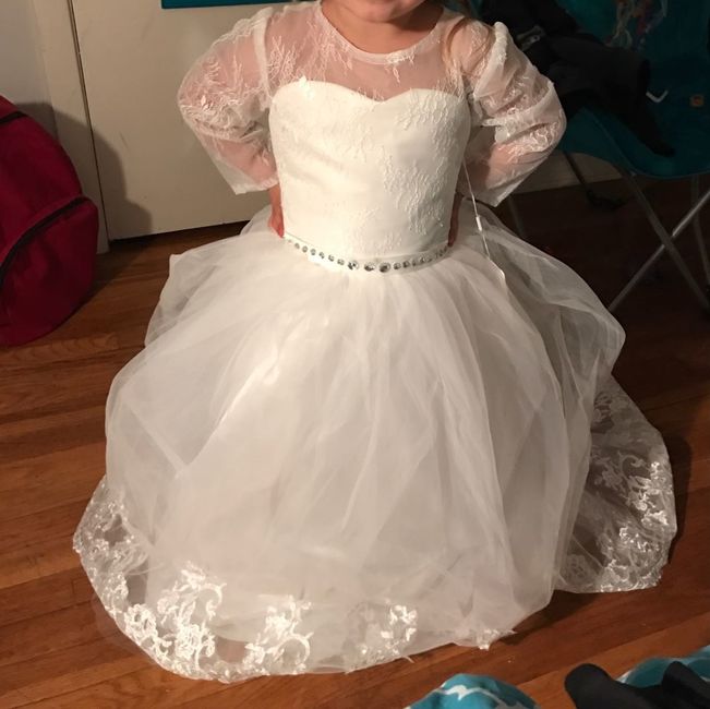 Mini bride dress for flower girl
