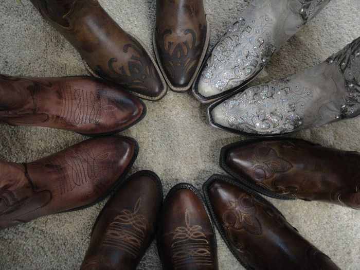 Bride and Bridesmaid's Boots
