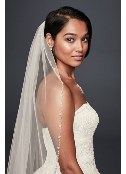 crystal trimmed veil