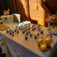 seat card/card box/guestbook table.
