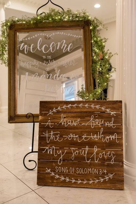 Seating Chart Mirror - Calligraphy 2