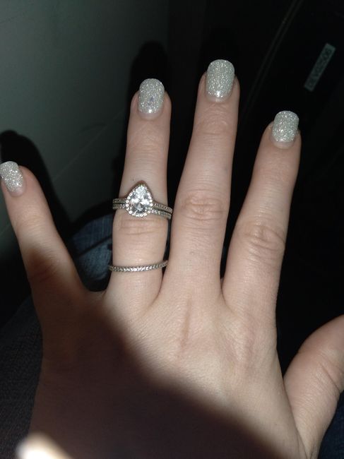 (Pear shaped diamonds) show me your wedding bands 9