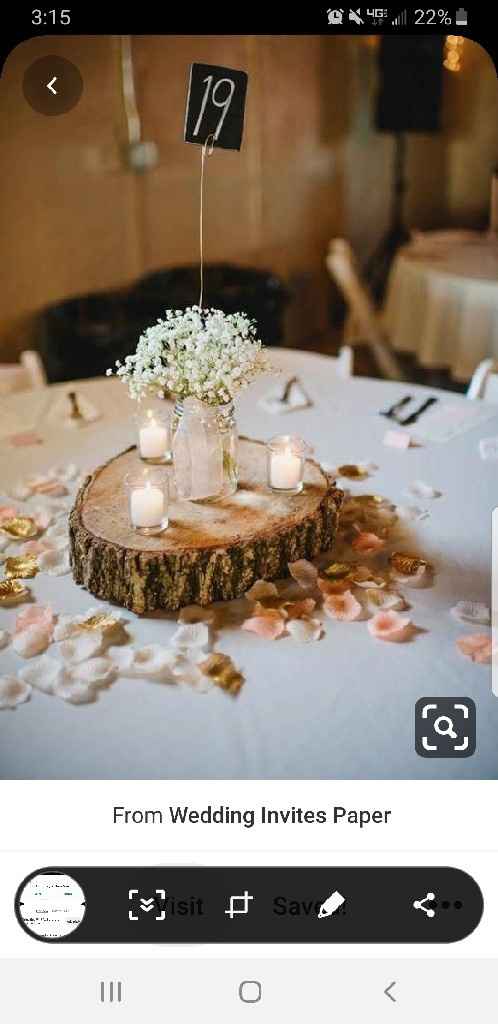 diy wood slices/rounds center piece's - 1
