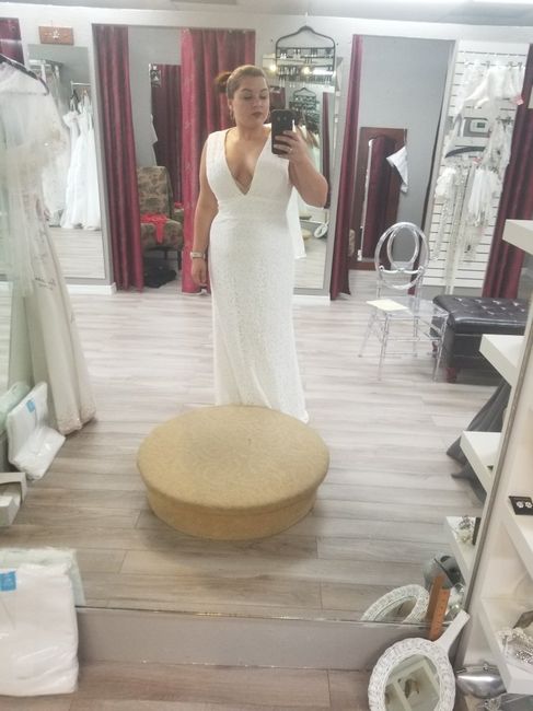 Here is my dress!! Should i cover the neckline? 1