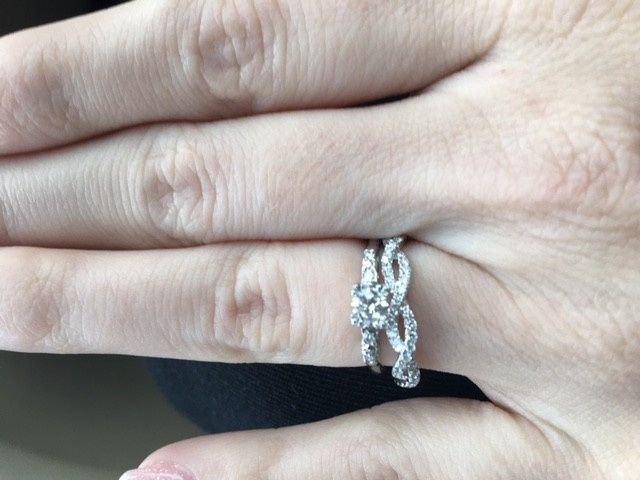 Stuck between two wedding bands!