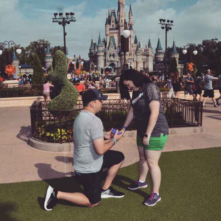 Post a photo of your fiance proposing!