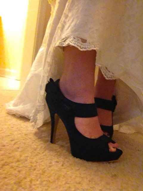 I showed my MOH my wedding shoes & she freaked out because they were purple......what color are you 