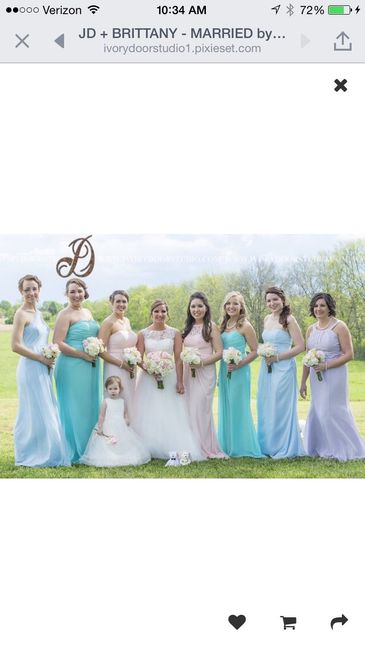 Mismatched BM dresses