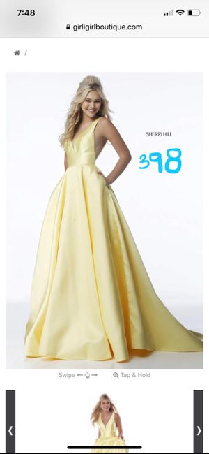 How many dresses have you tried on? - 1