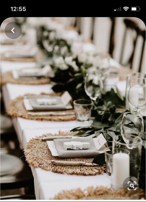 Question about plates on reception tables 2