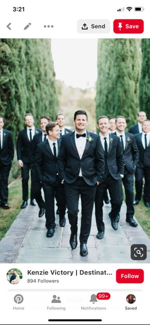 Groom "standing out" from groomsmen - 1