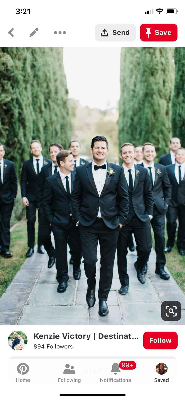 Groom "standing out" from groomsmen - 1