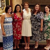 All 4 of my bridesmaids and me