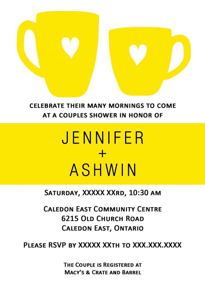 Couple's Shower Invite - opinions please *Updated with new images*